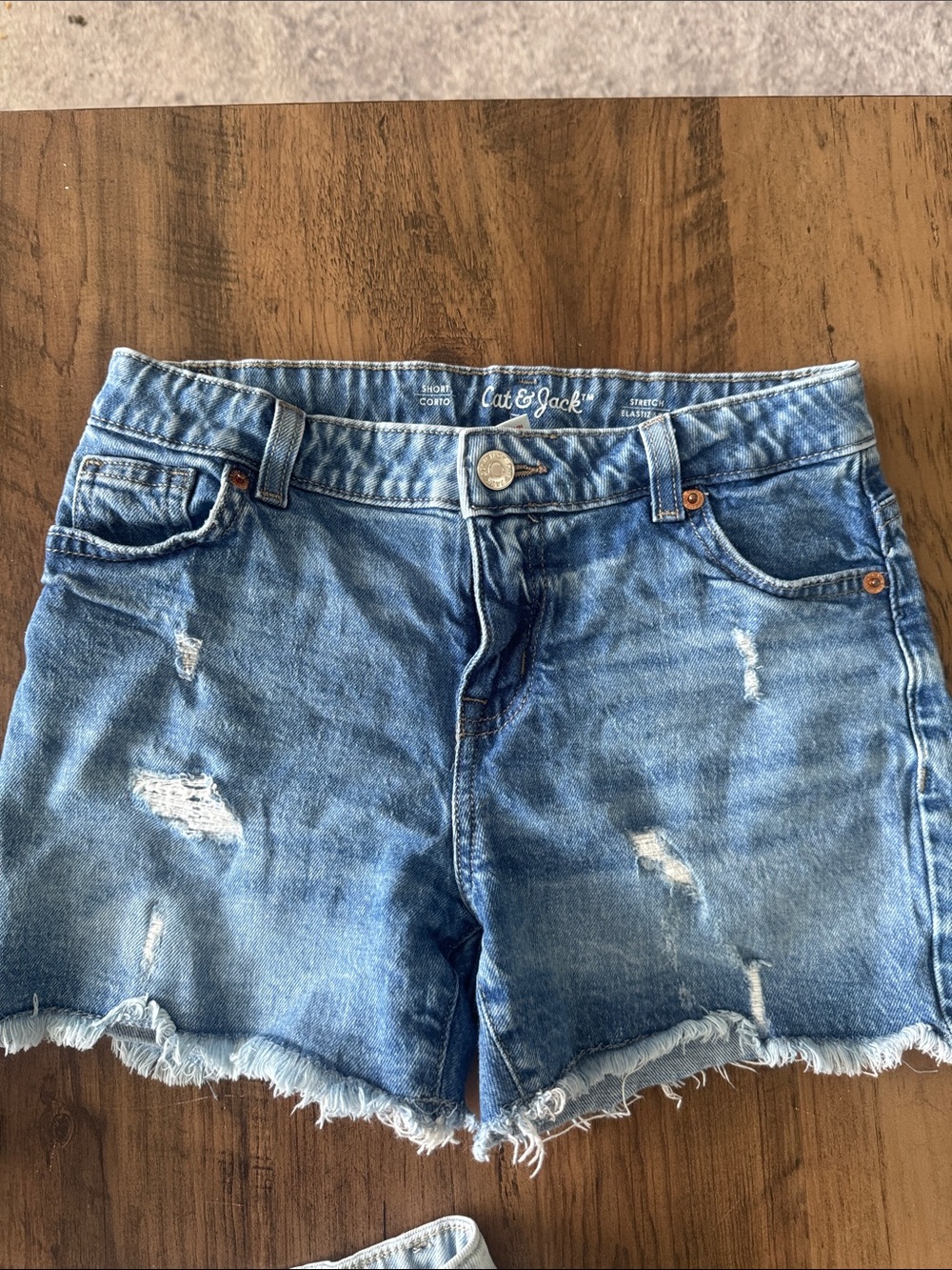 Girls denim shorts set of 3 size 10/12 - Picture 4 of 5
